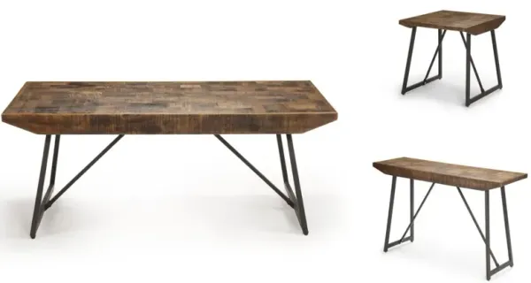 Steve Silver Walden Brown Parquet End Table