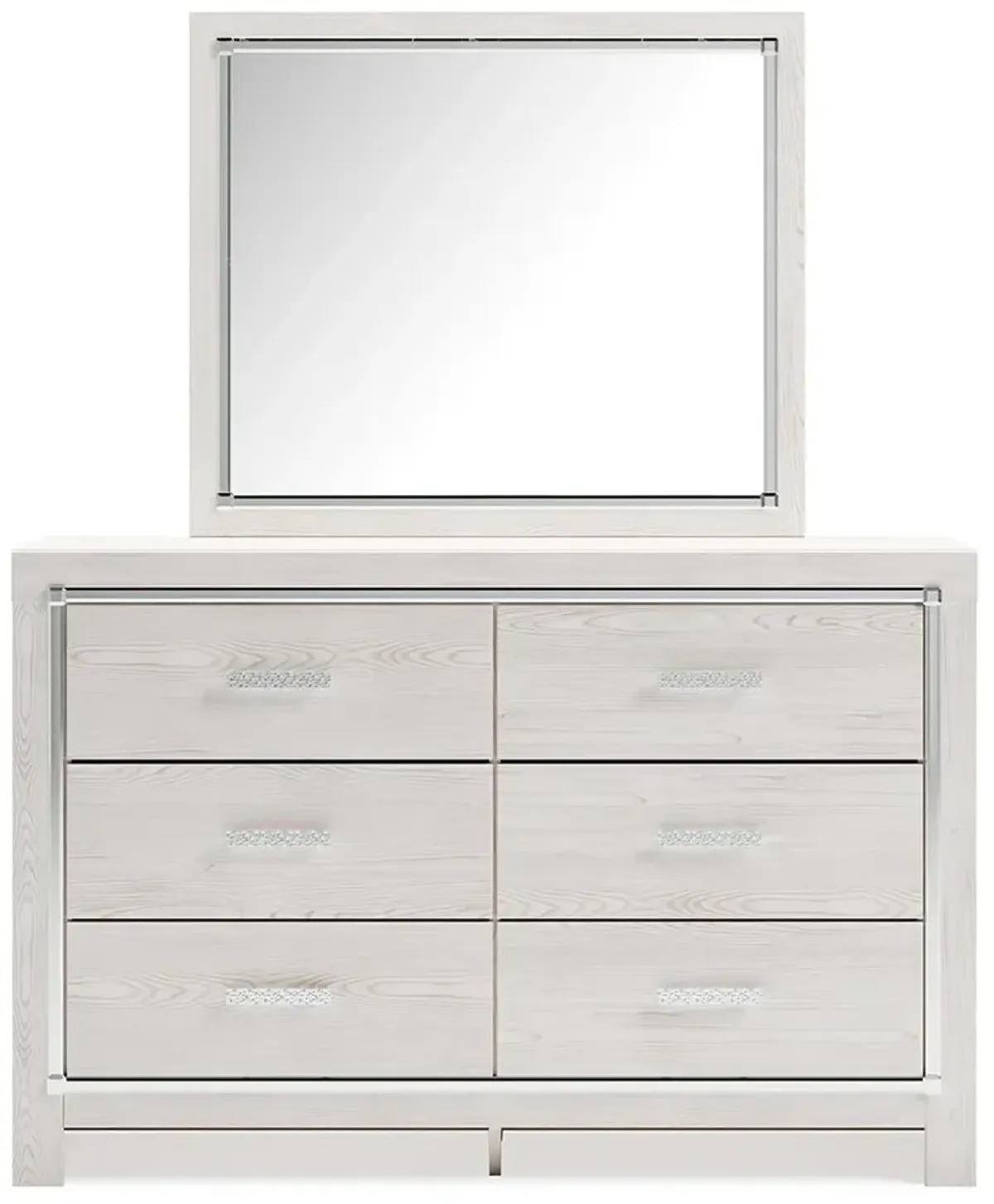 Ashley Altyra White Dresser & Mirror