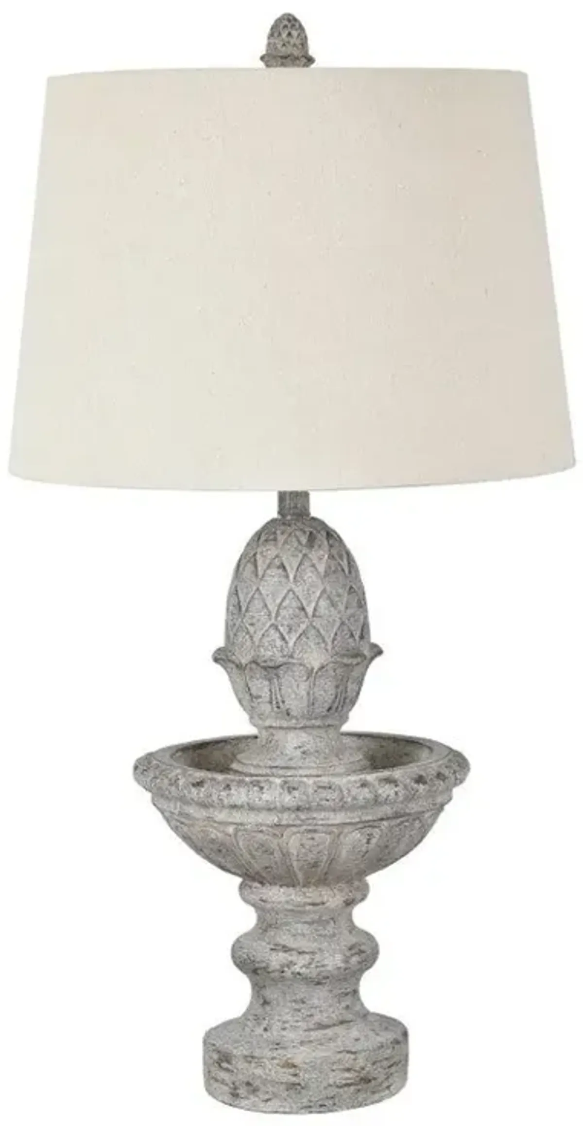 Crestview Charlotte Grey Stone/Off-White Table Lamp