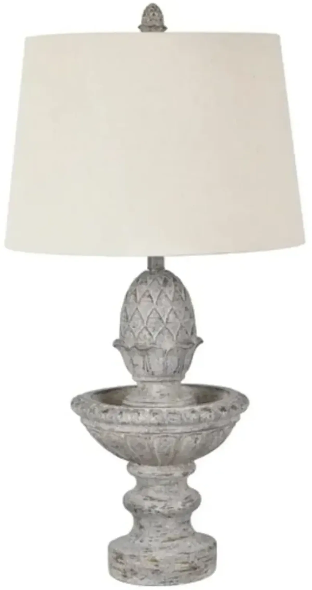 Crestview Charlotte Grey Stone/Off-White Table Lamp