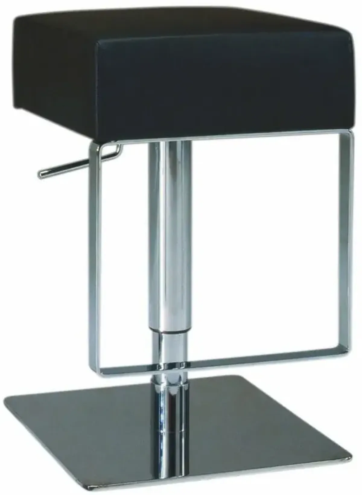 Chintaly Black Modern Pneumatic-Adjustable Swivel Stool