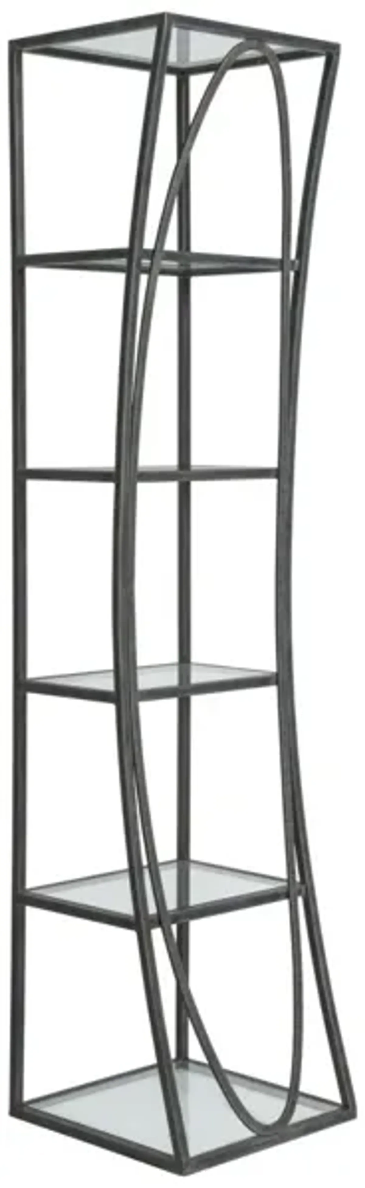 Artistica Home by Lexington Metal Designs Iron Grey Metal Slim Ellipse Bookcase