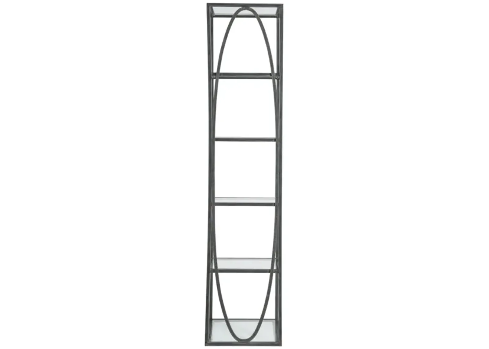 Artistica Home by Lexington Metal Designs Iron Grey Metal Slim Ellipse Bookcase