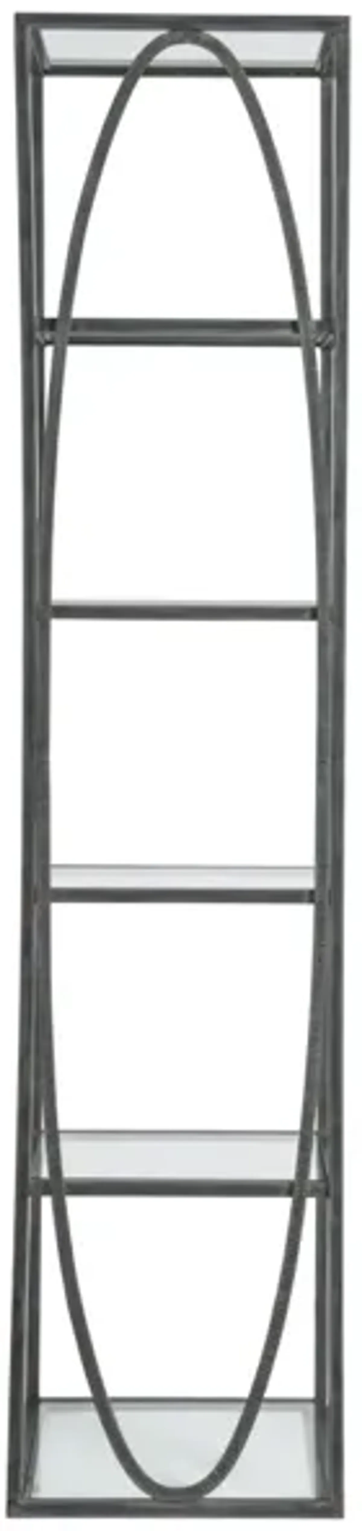 Artistica Home by Lexington Metal Designs Iron Grey Metal Slim Ellipse Bookcase