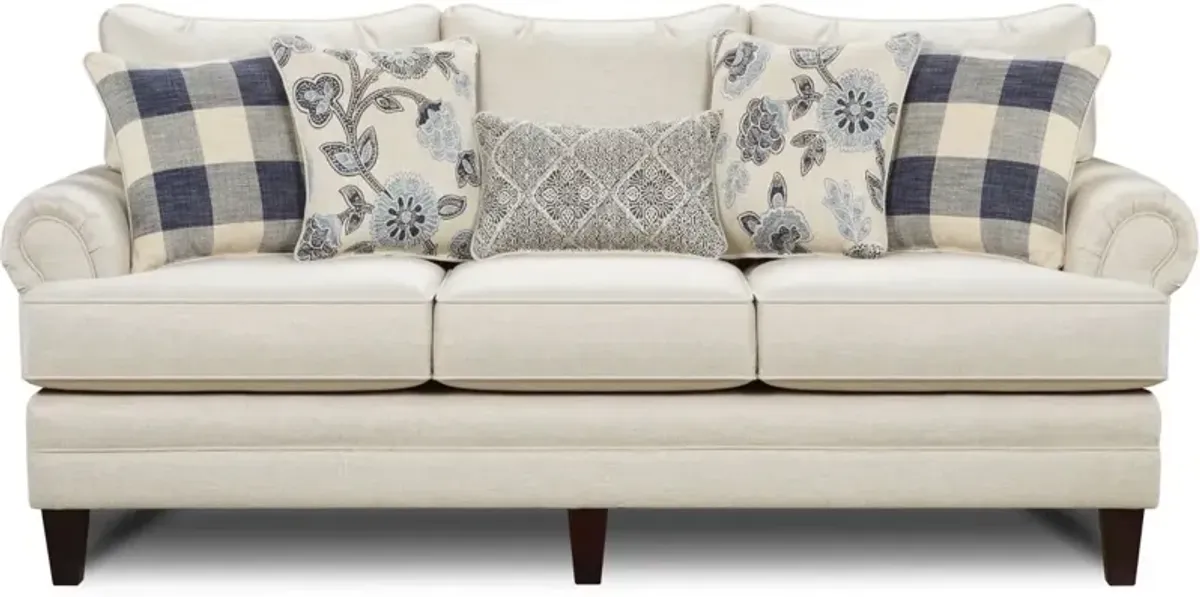 Fusion Catalina Linen Khaki Sofa