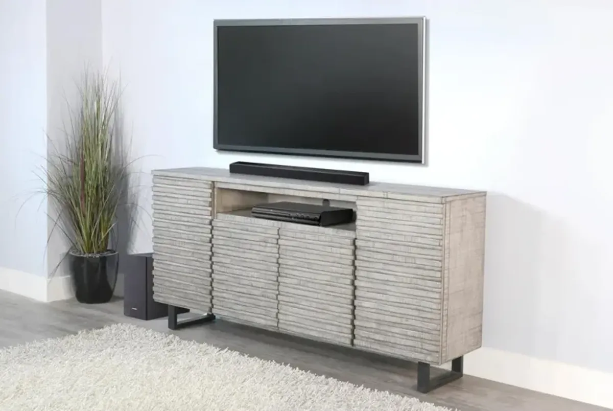 Sunny Designs Alpine Grey 72 Inch Media TV Stand Console