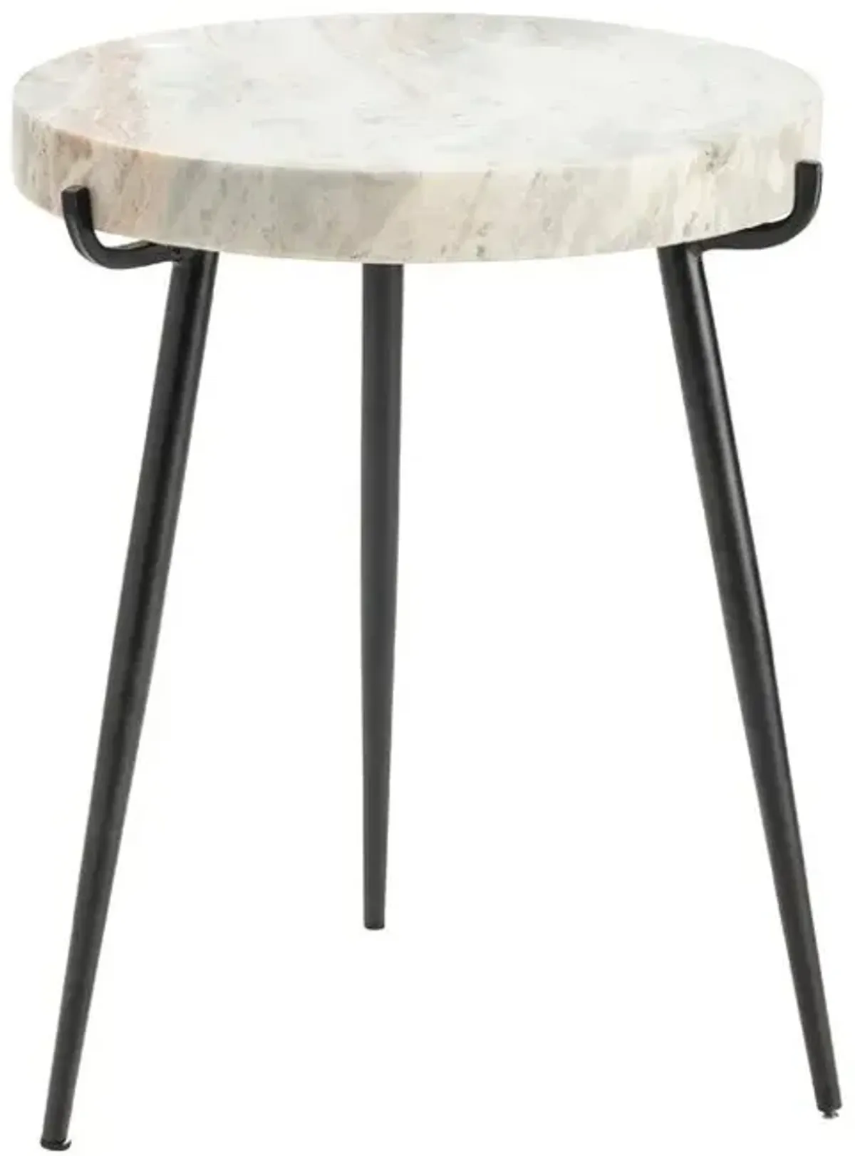 Crestview Maxwell Black/White Accent Table