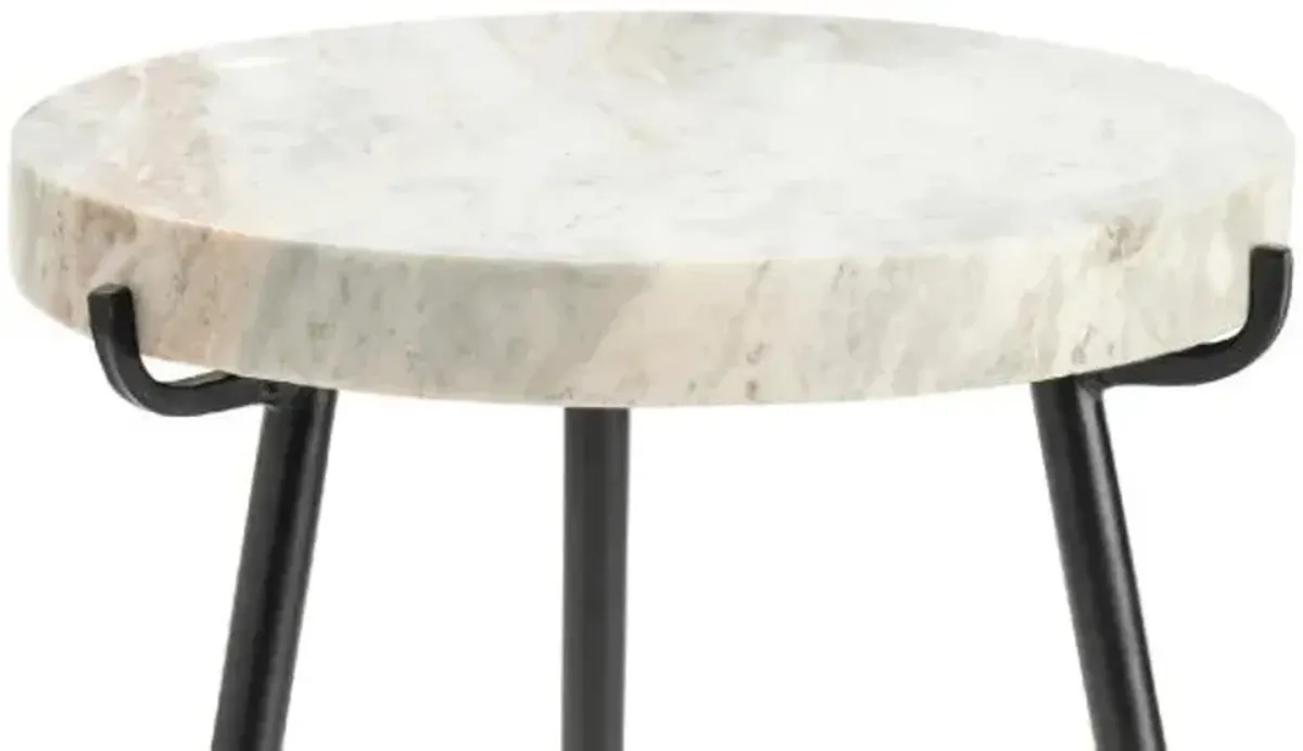 Crestview Maxwell Black/White Accent Table