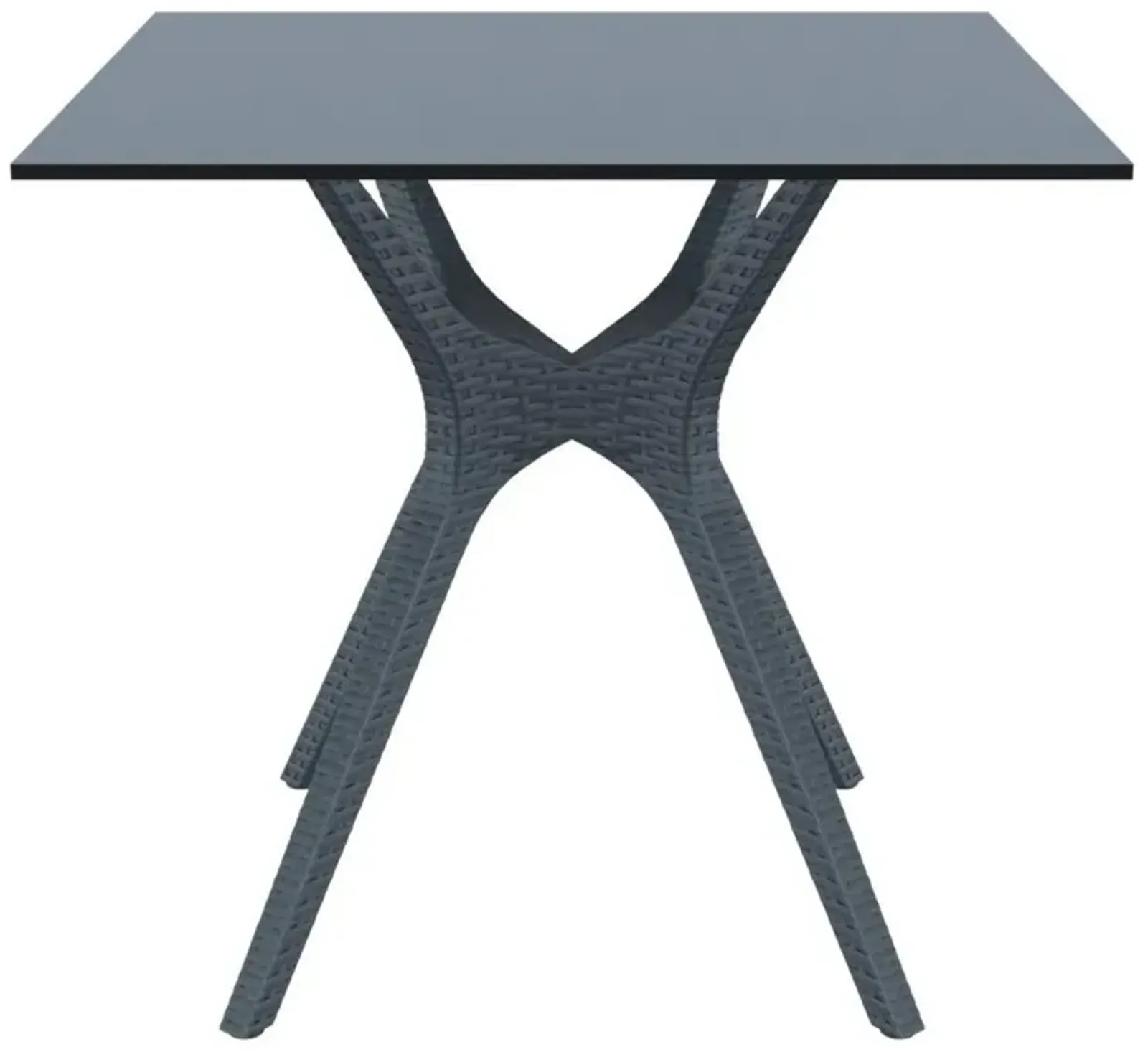 Compamia 31 Inch Ibiza Square Outdoor Dining Table Dark Gray