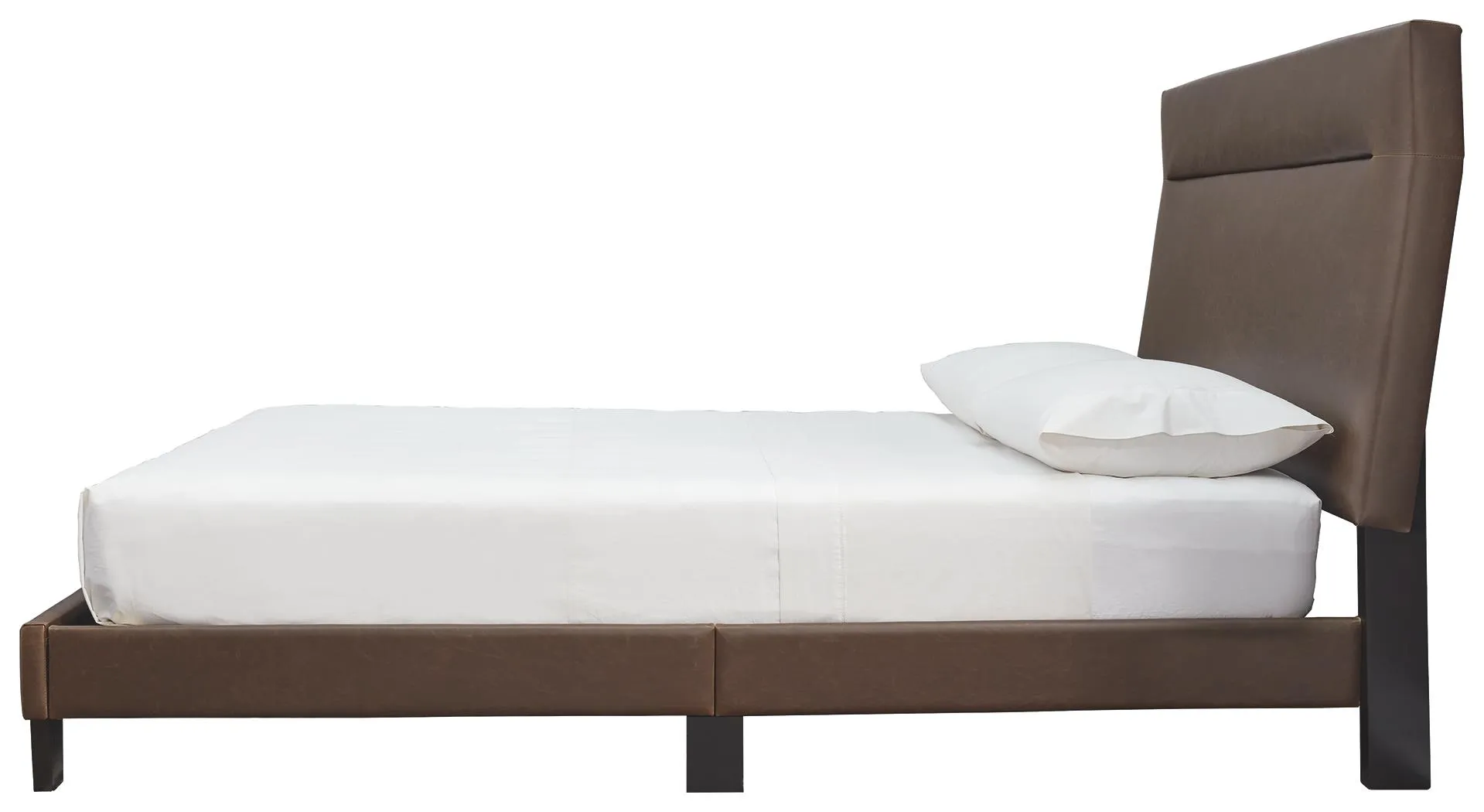 ADELLONI QUEEN UPHOLSTERED BED BROWN SIGNATURE DESIGN