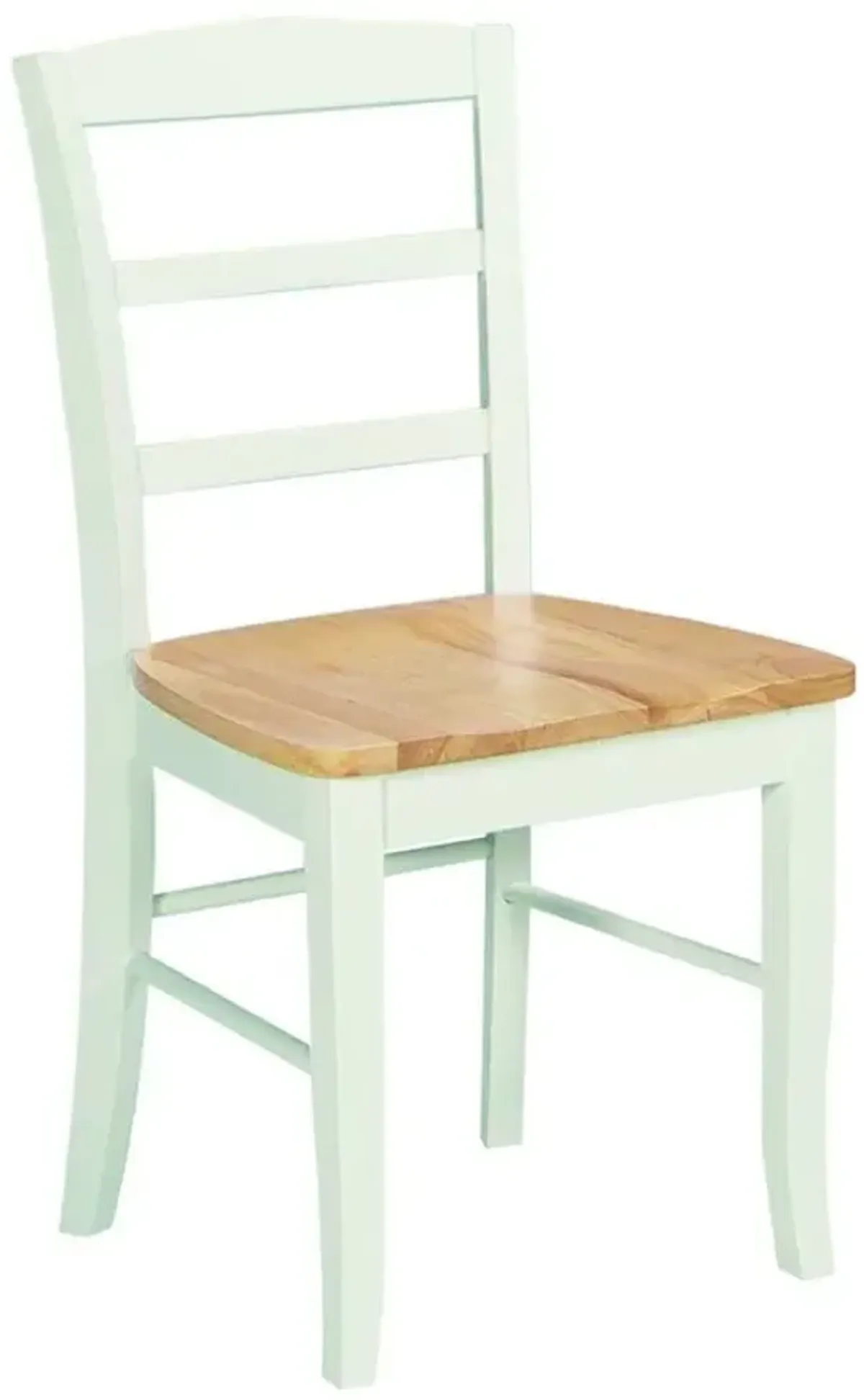 John Thomas Dining Essentials Madrid Wood Dining Chair in White & Natural