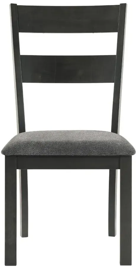 SIDE CHAIR DARK GREY/BLACK