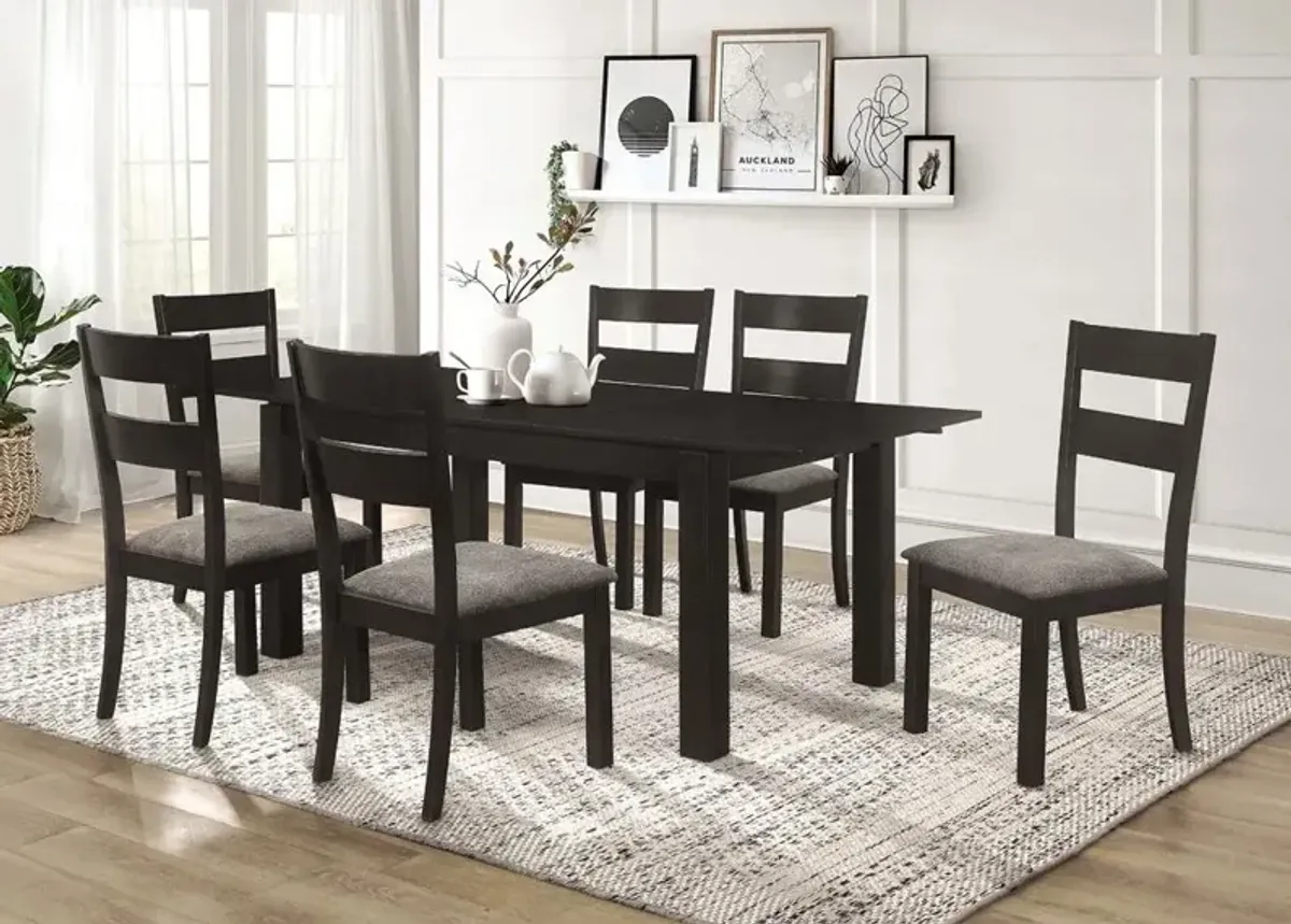 Coaster Jakob Ladder Back Wood Dining Side Chair Black