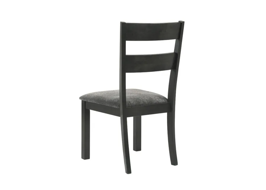 SIDE CHAIR DARK GREY/BLACK