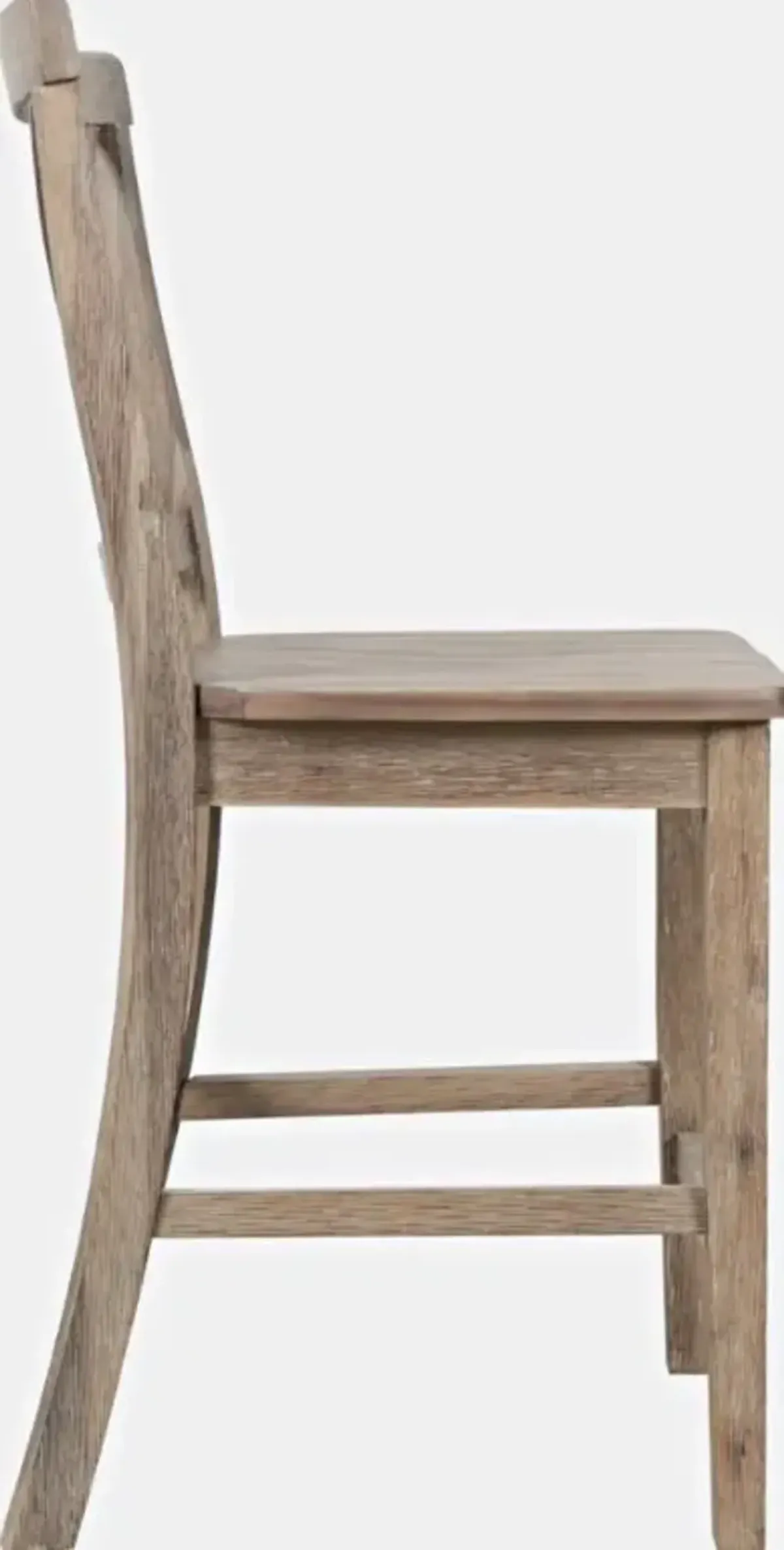 Jofran Eastern Tides X-Back Counter Stool Bisque