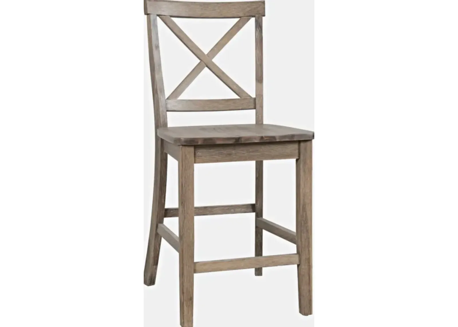 Jofran Eastern Tides X-Back Counter Stool Bisque