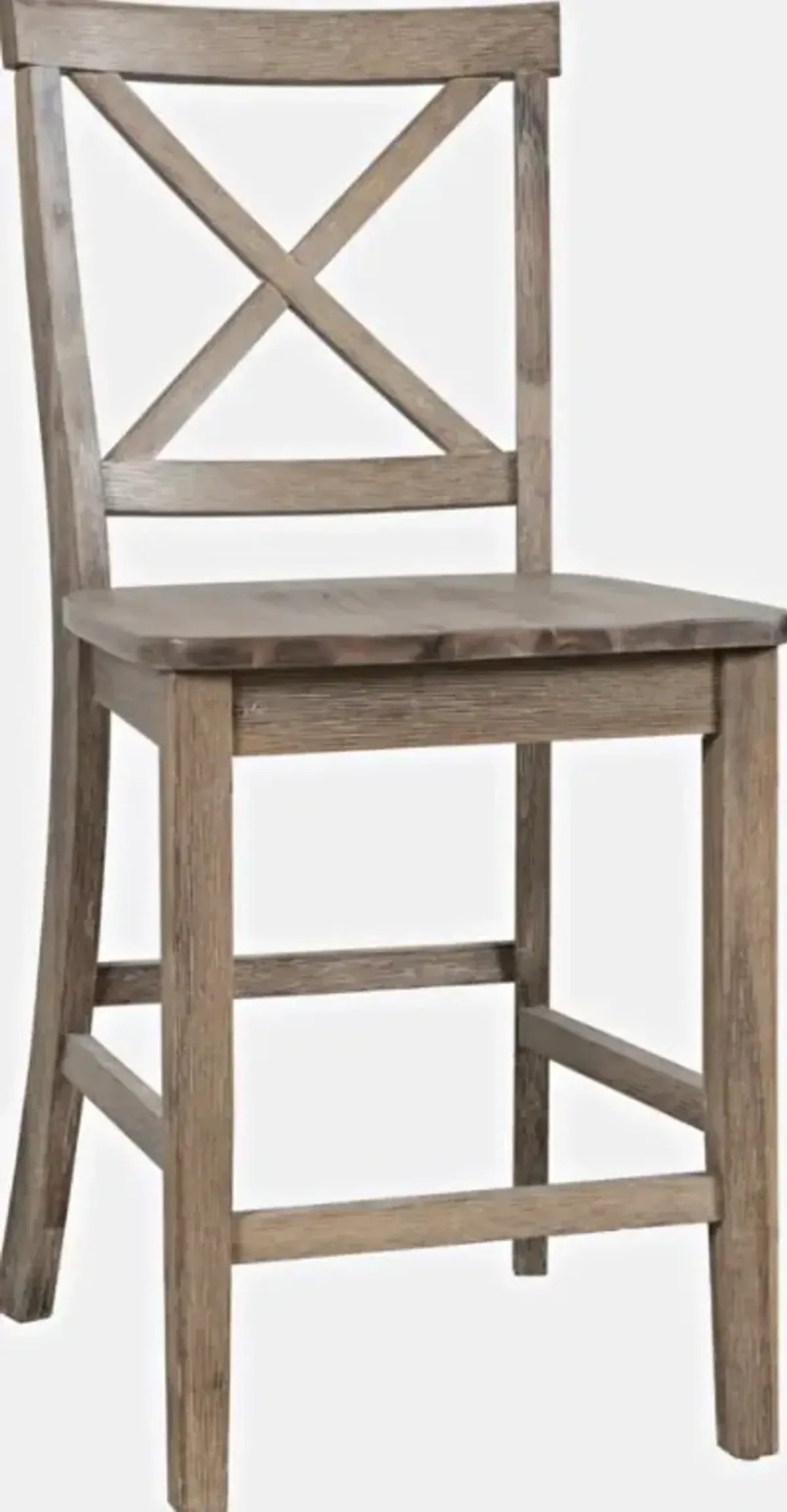 Jofran Eastern Tides X-Back Counter Stool Bisque