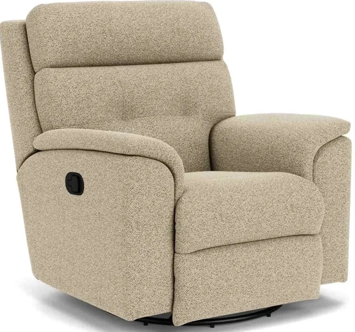 Flexsteel Mason Silver Meteorite Swivel Gliding Manual Recliner