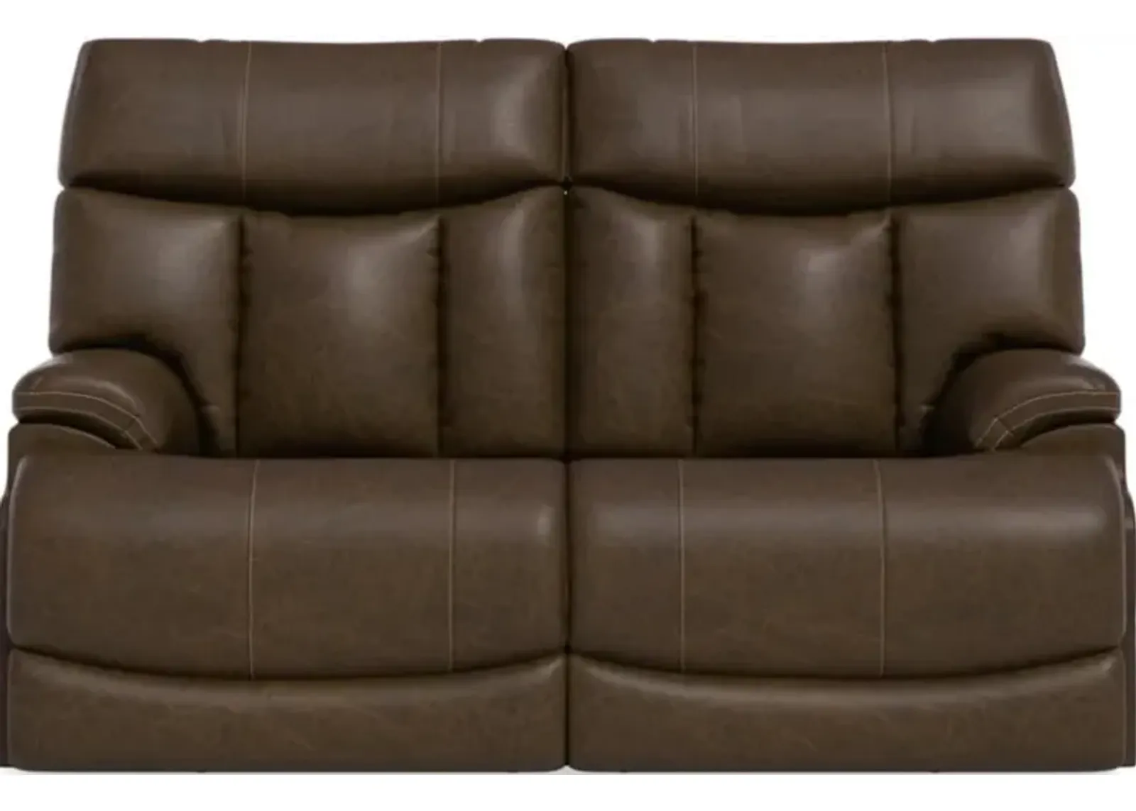 Flexsteel Clive Brown Power Reclining Loveseat with Power Headrests & Lumbar