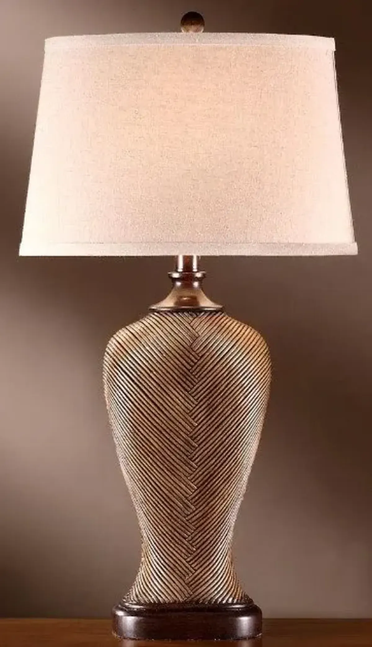 Crestview Wheaton Beige/Black/Bronze Table Lamp