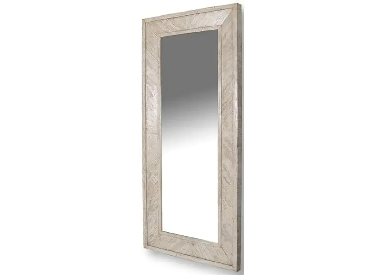 Parker House Crossings Monaco Collection Floor Mirror Weathered Blanc Color