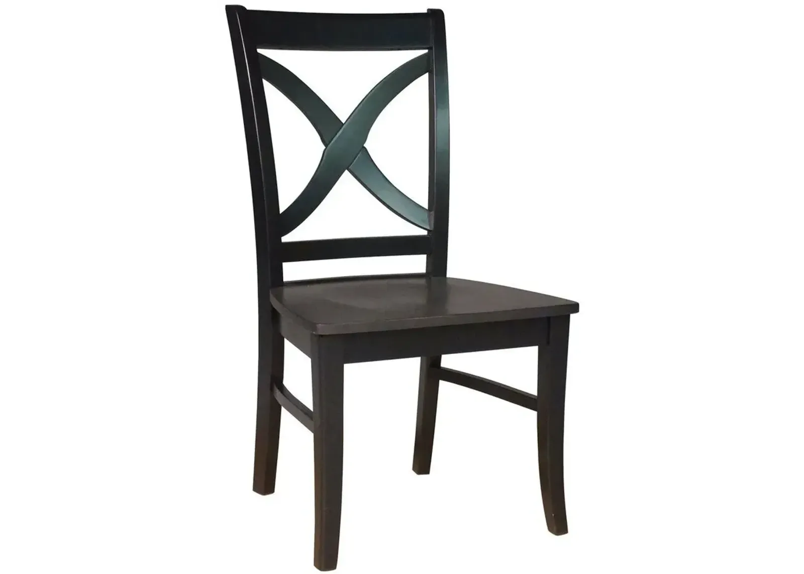 John Thomas Cosmopolitan Salerno Wood Dining Chair in Coal & Black