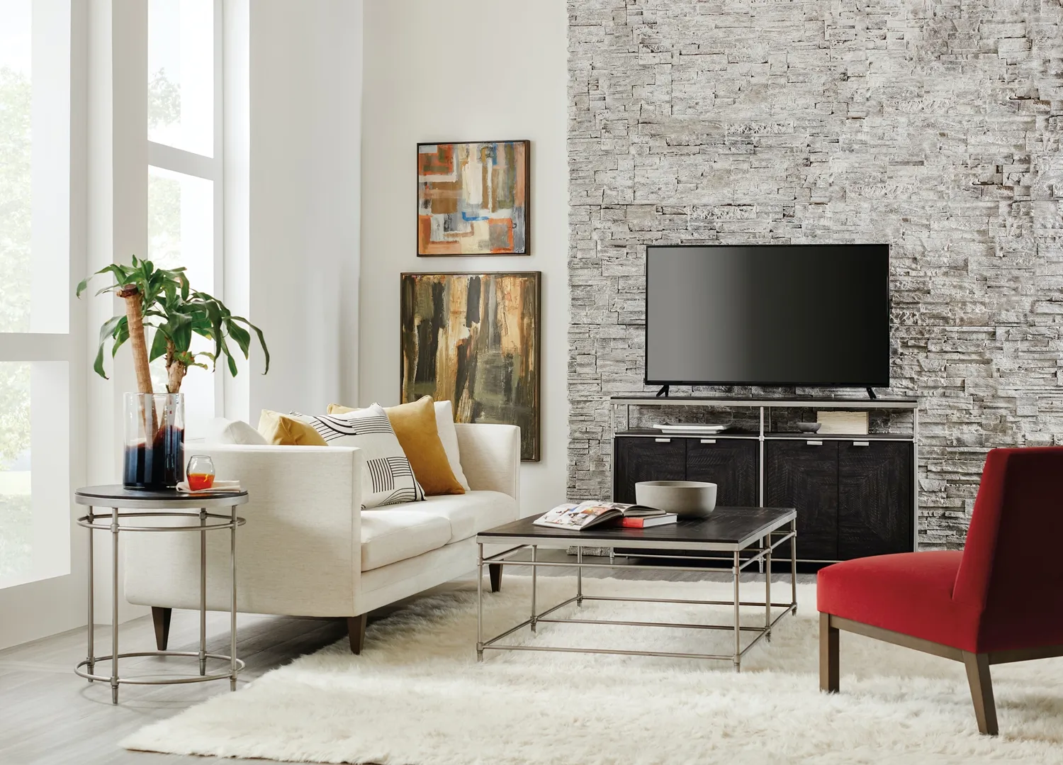 ST. ARMAND BLACK TV ENTERTAINMENT CONSOLE