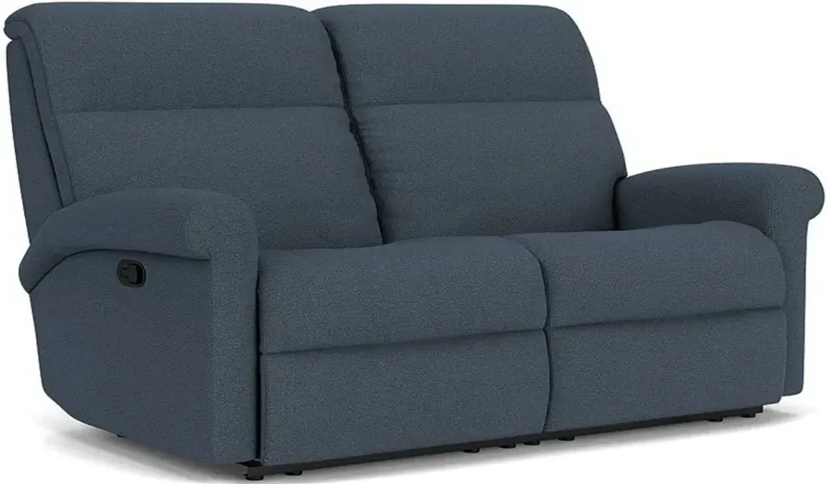 Flexsteel Davis Blue Indigo Reclining Loveseat