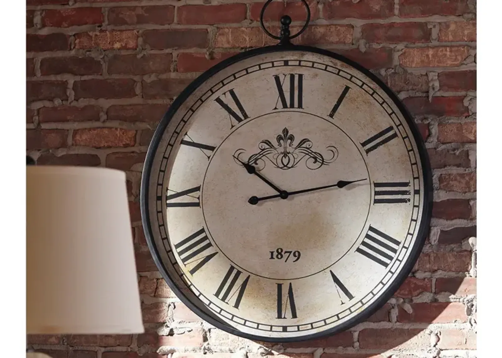 Ashley Augustina Antique Black Wall Clock