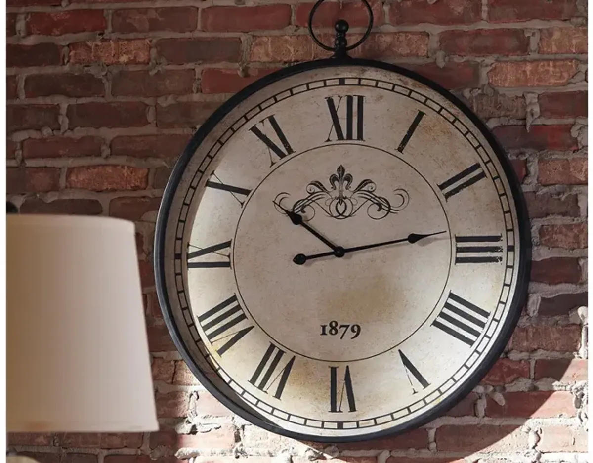 Ashley Augustina Antique Black Wall Clock