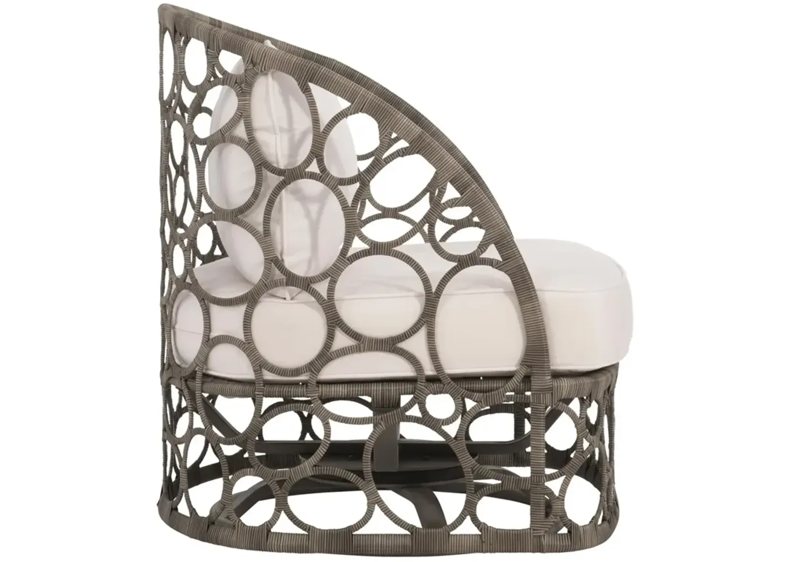 Bernhardt Bali Outdoor Peppercorn Finish Swivel Chair