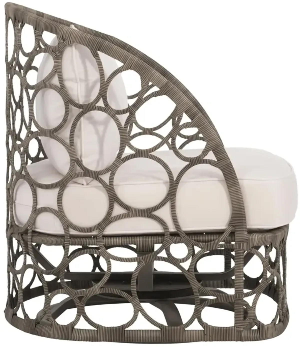 Bernhardt Bali Outdoor Peppercorn Finish Swivel Chair