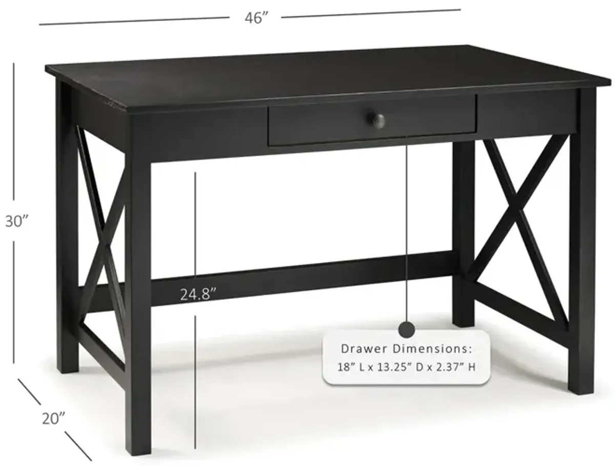 Linon Davis Laptop Desk Black