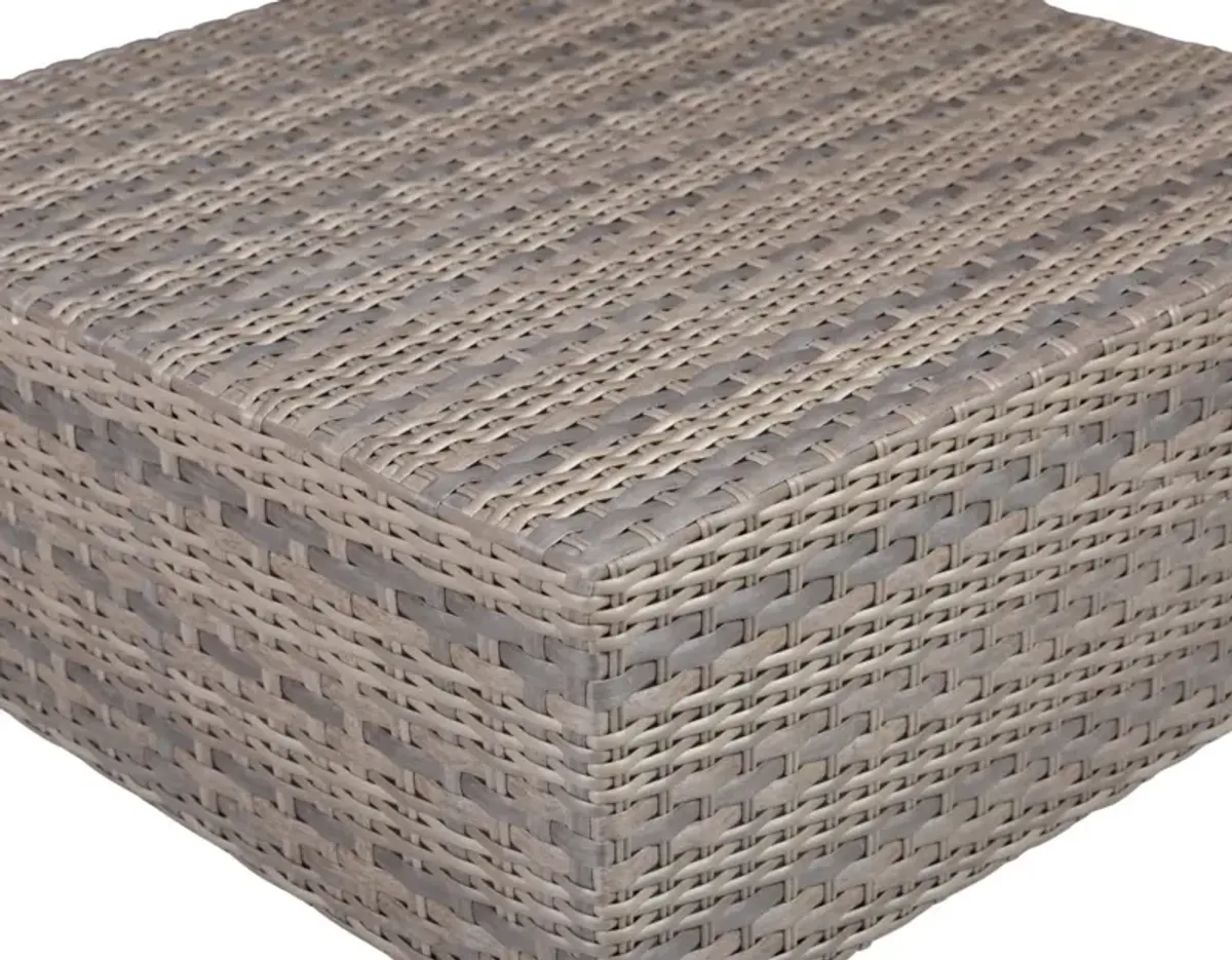 Steve Silver Tamyra Resin Wicker Side Table & Ottoman