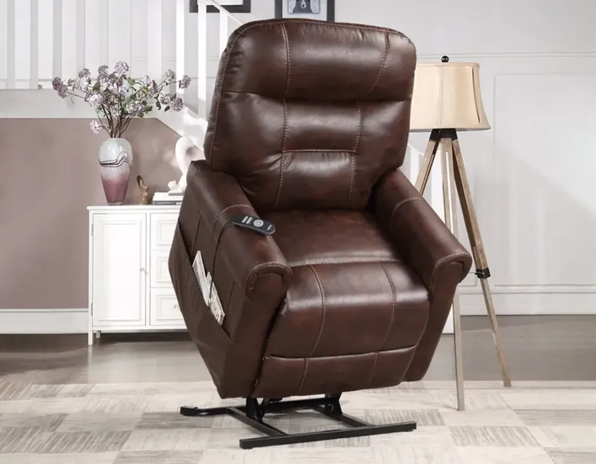 Ottawa Walnut Power Lift Chair with Heat & Massage