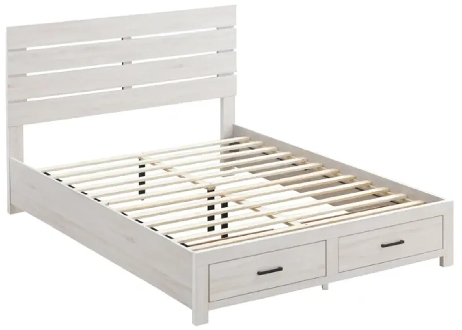 Coaster Brantford Wood Queen Storage Panel Bed Coastal White