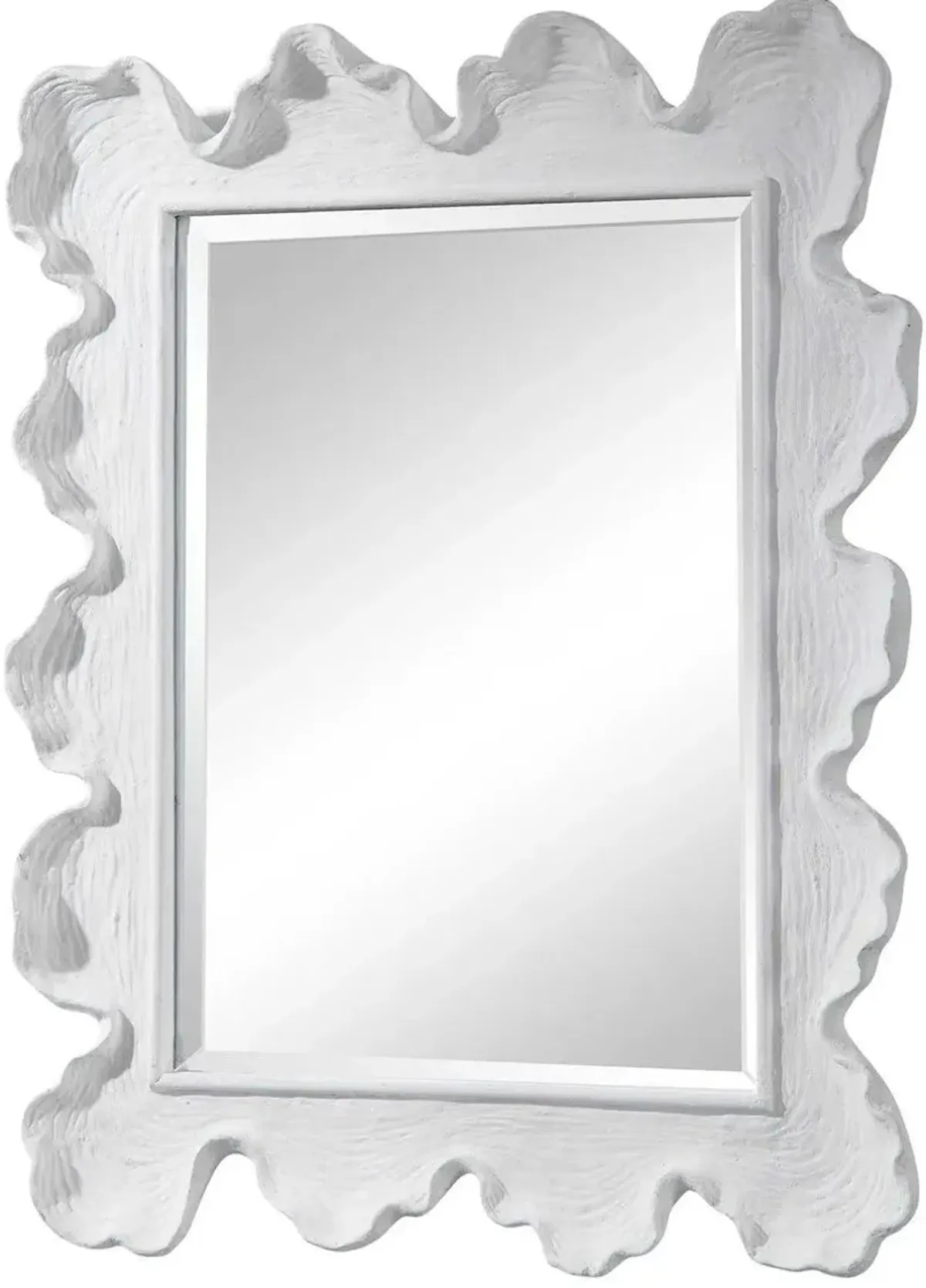 Uttermost Sea Coral White Coastal Mirror