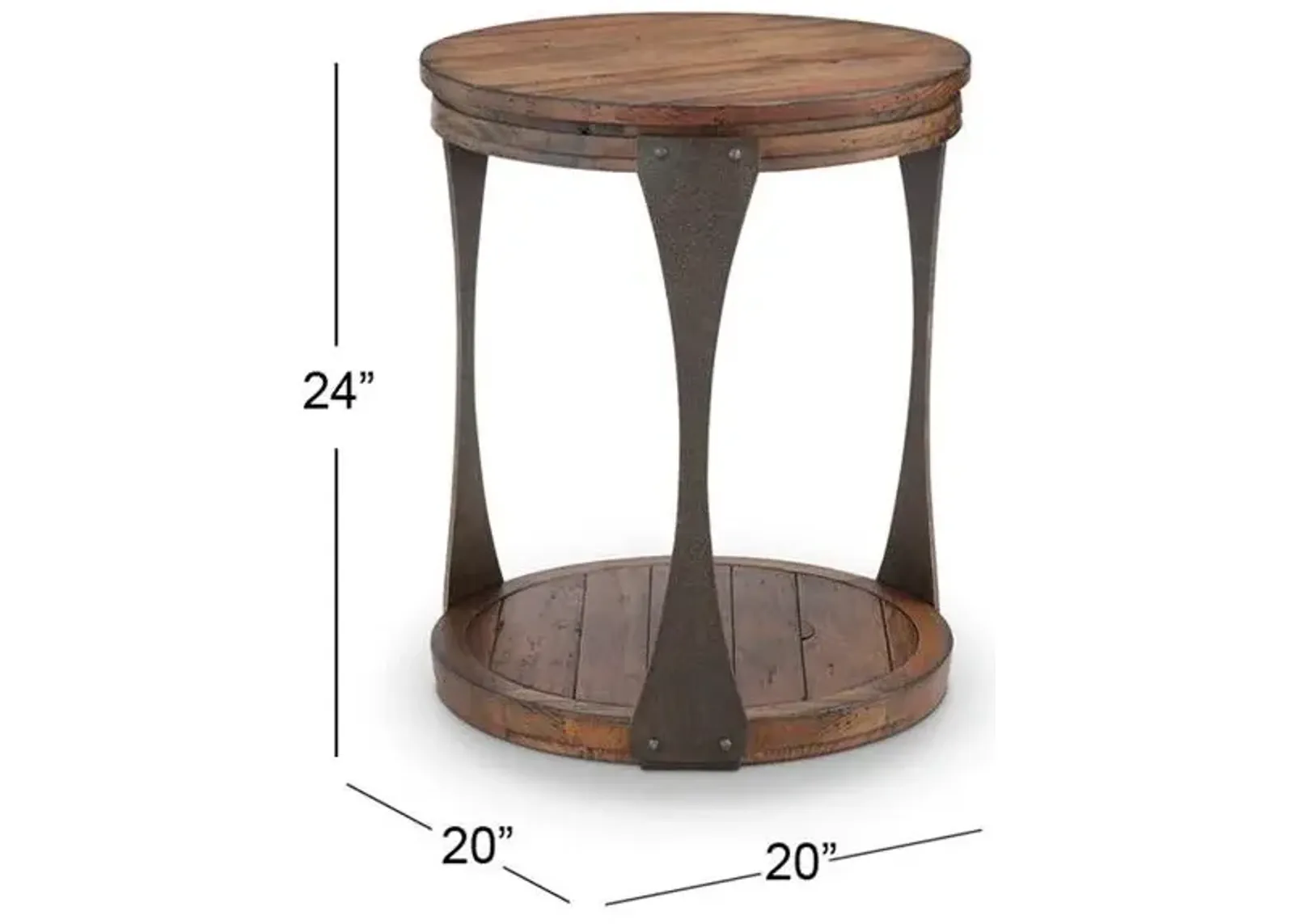 WOOD ROUND END TABLE - MONTGOMERY