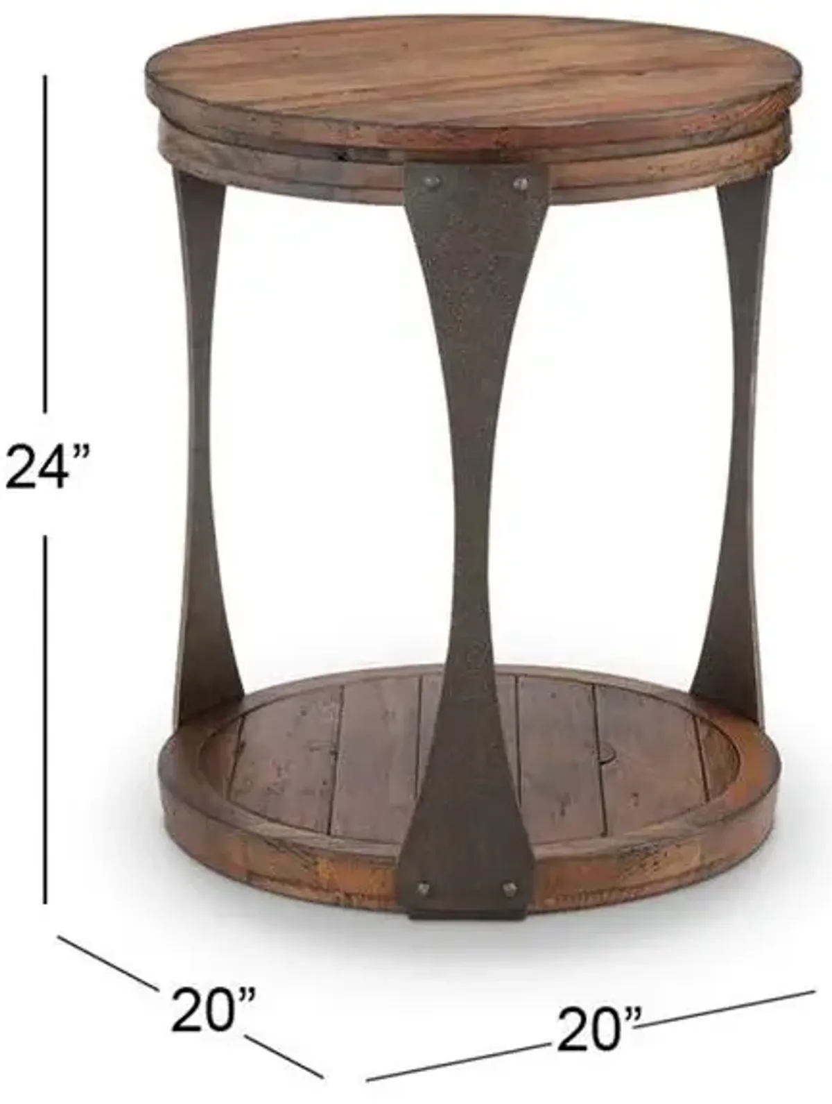 WOOD ROUND END TABLE - MONTGOMERY