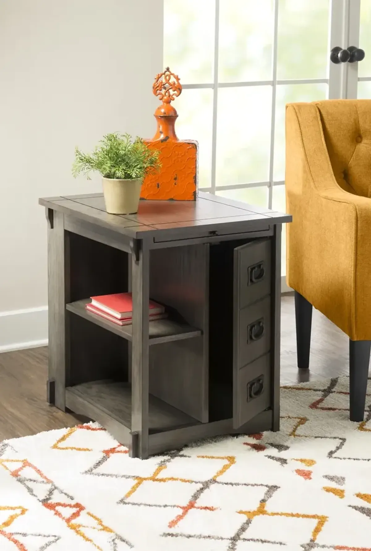 Powell Parnell Side Table Grey