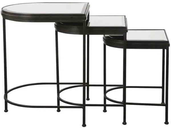 INDIA 3-PIECE BLACK NESTING TABLES