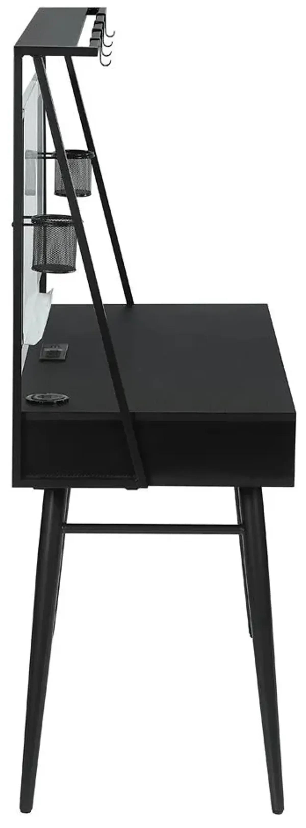 Coaster Jessie 47 Inch Writing Desk with Whiteboard & Usb Black