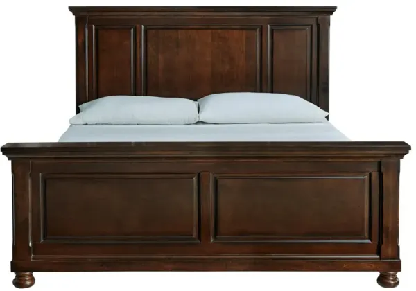 Ashley Porter King Panel Bed Rustic Brown Millennium