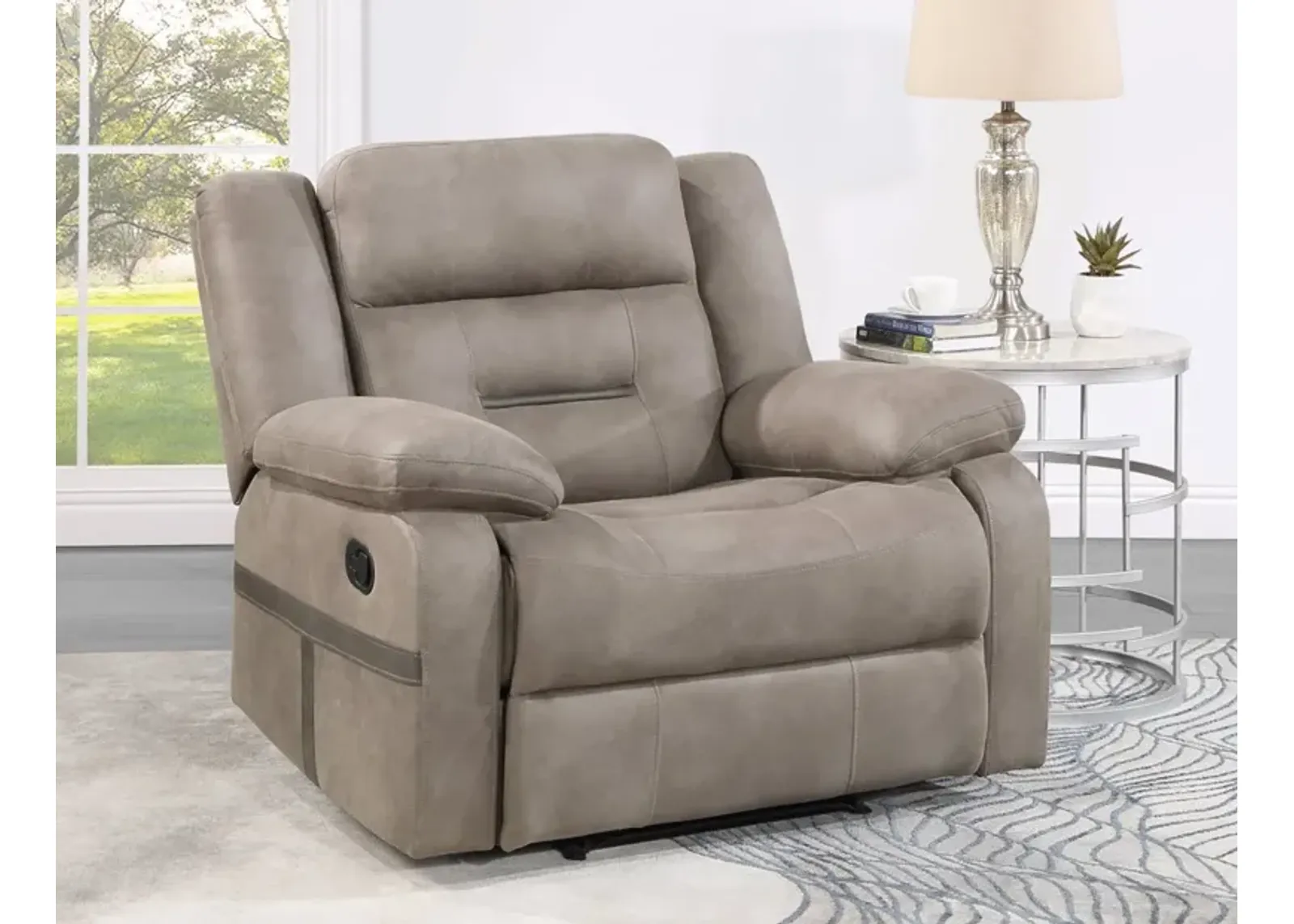 Steve Silver Abilene Manual Recliner Tan