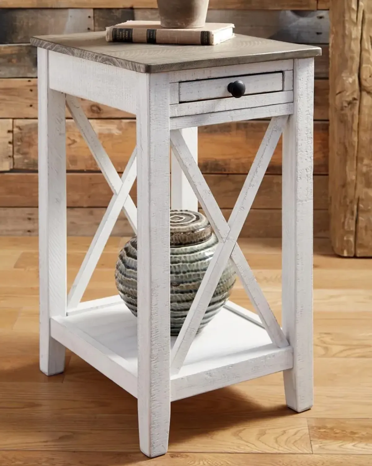 Ashley Adalane White Accent Table