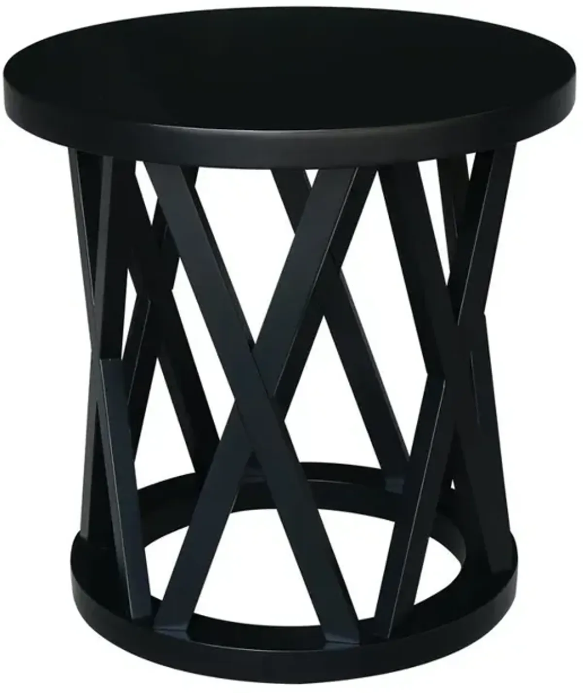 John Thomas Destinations Ceylon Round End Table in Black