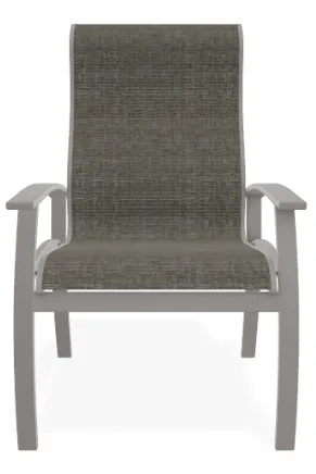 BELLE ISLE HIGH BACK PADDED SLING OUTDOOR DINING CHAIR
