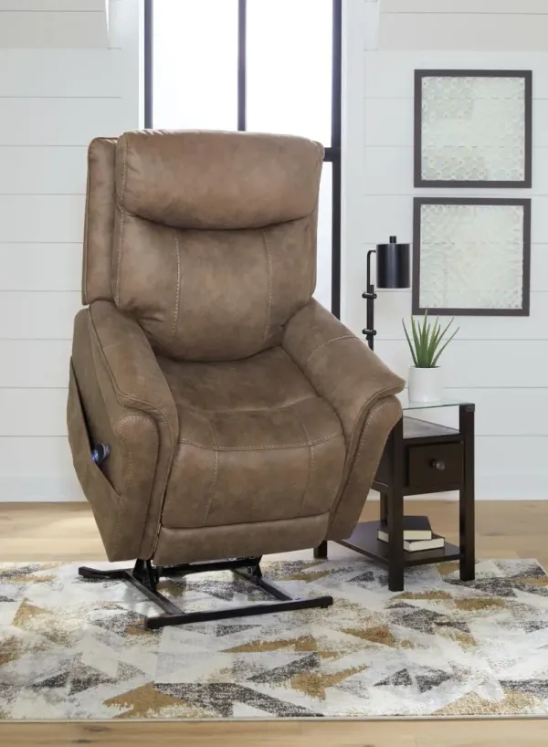 Ashley Lorreze Driftwood Power Lift Massage Recliner