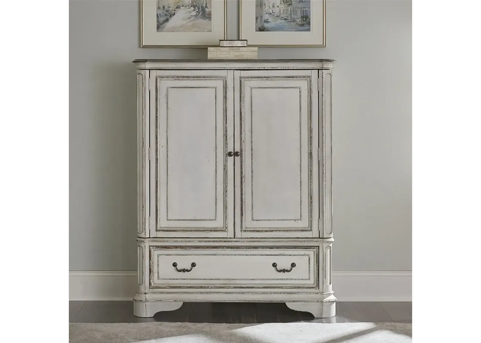 Liberty Furniture Magnolia Manor Antique White 1-Drawer with 2-Door Chest