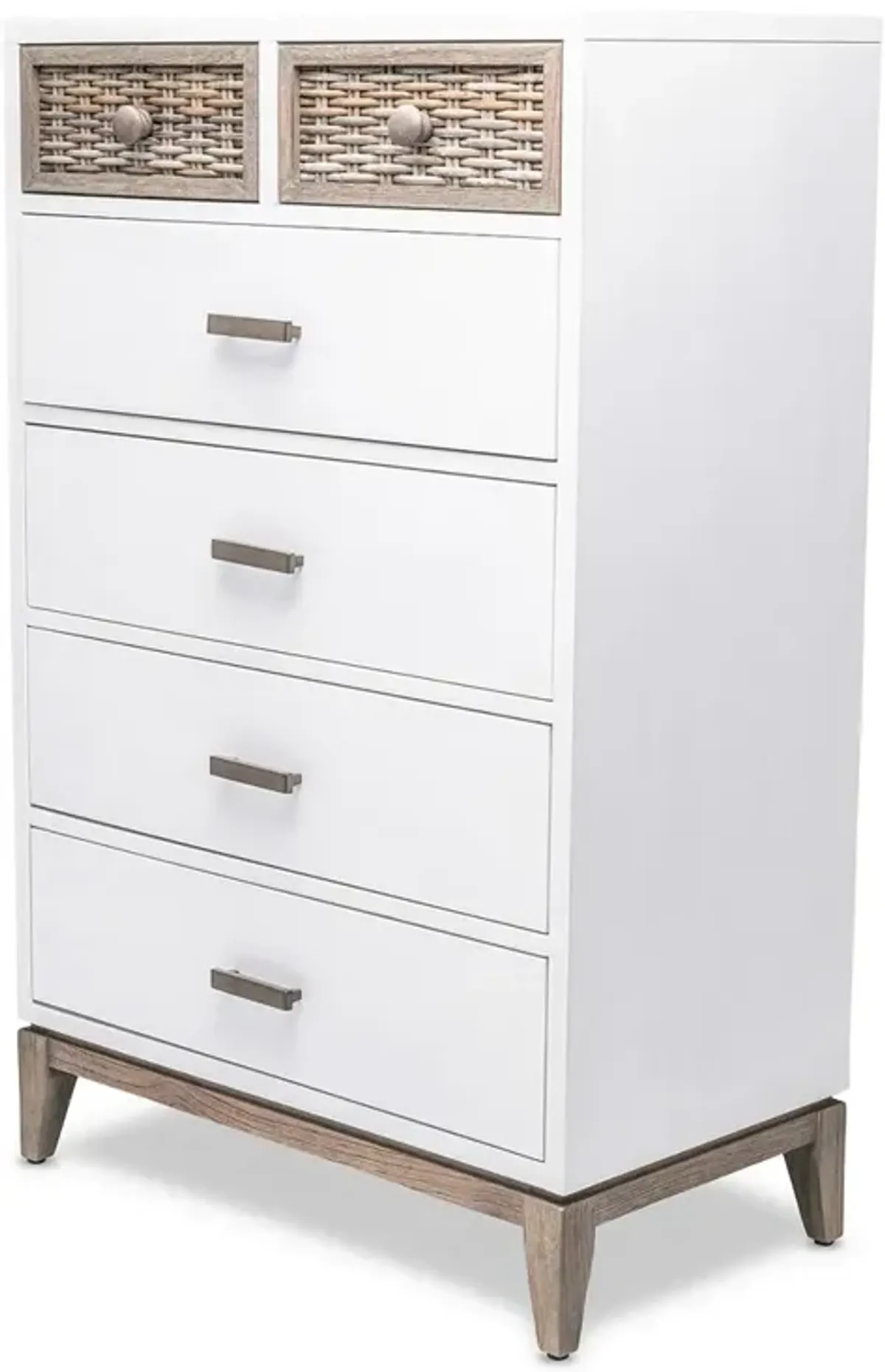 Seawinds Kauai Split Vertical White Crackle Finish Chest